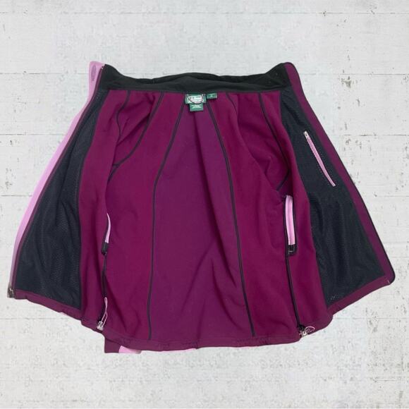 L.L.Bean Women's Purple Soft Shell Fleece Windproof Vented Zip Jacket Size L - Picture 10 of 13